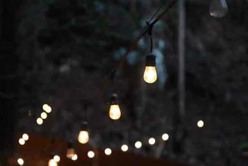 String lights are a good choice when you want to create a functional outdoor living space